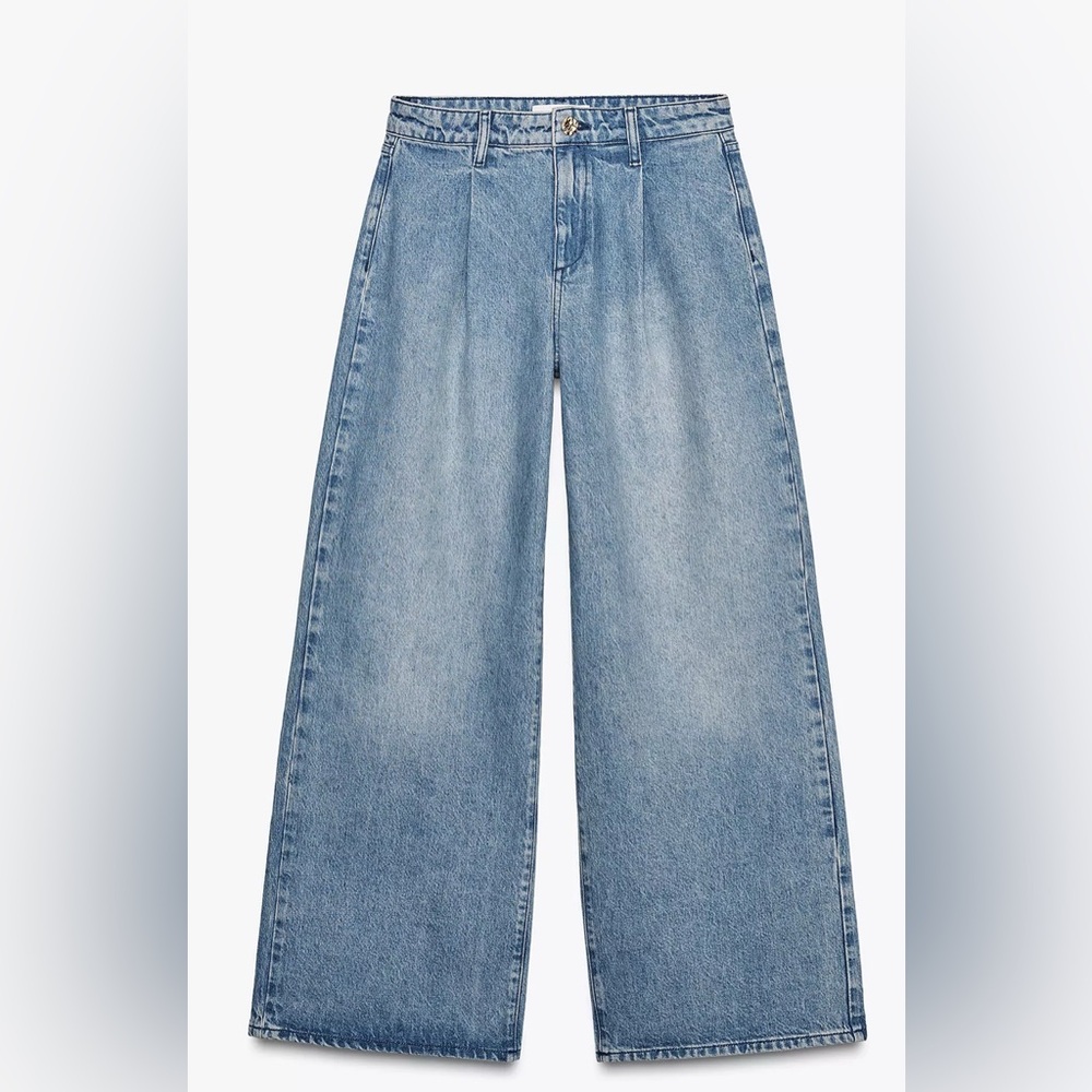 HIGH RISE Z1975 DARTED WIDE LEG JEANS SIZE 12